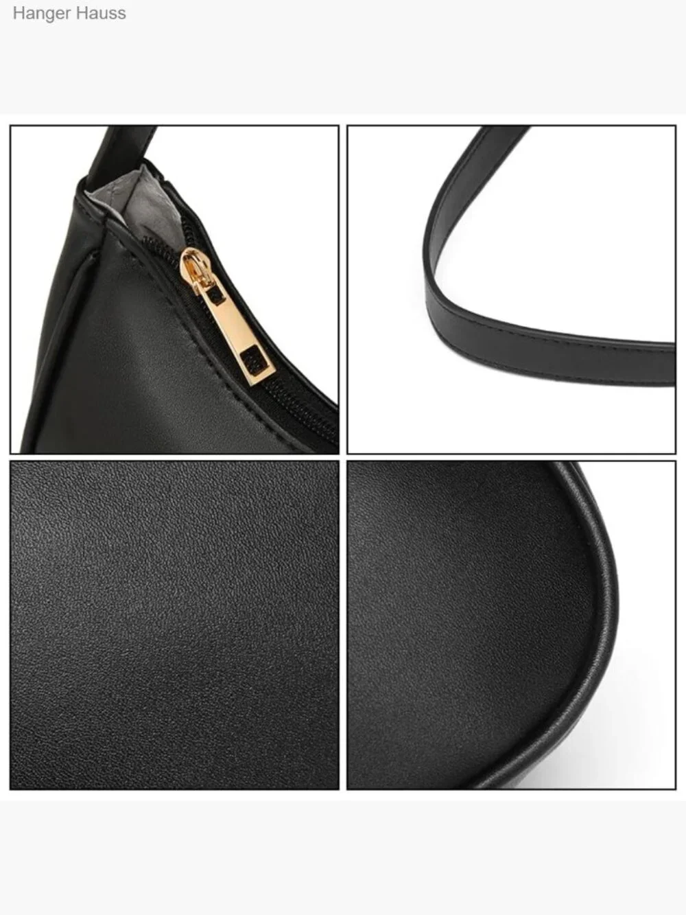 Retro Hobo Sling Tote Handbag with Zipper Closure Vegan Leather